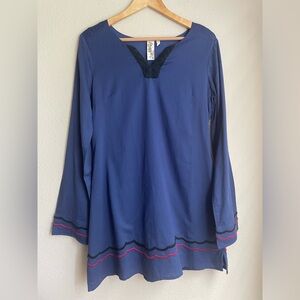 Anthropologie Adventura Blue Cotton Dress